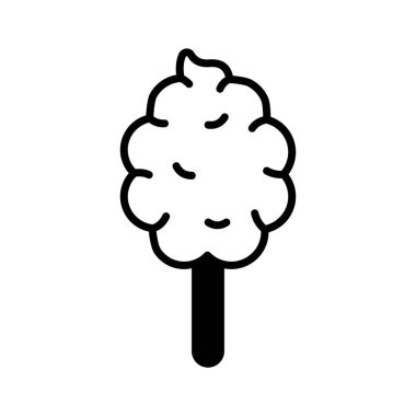 Şu pamuk helva sembolüne bir bakın, düzenlenebilir vektör.