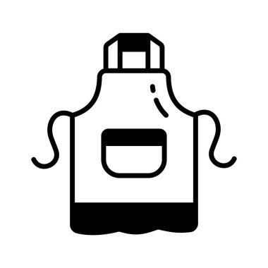 Önlük mutfak giysisinin görselleştirici sembolü