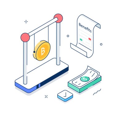 Şifreleme faydalarını gösteren inanılmaz bir izometrik illüstrasyon