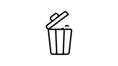 Görsel olarak mükemmel olan çöp kovası canlandırmalı vektör simgemizle temiz tut.