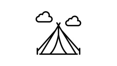Açık Kamp animasyon ikonumuzla vahşi doğayı kucaklayın! Macera temalı tasarımlar ve doğa meraklıları için tasarlandı..