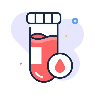 Modern tarzda bu inanılmaz düz çizgi ikonu kan testi örneğini alın