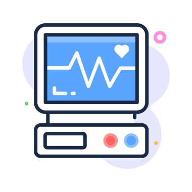 Eg makinesini izleyen profesyonel bir düz çizgi simgesi