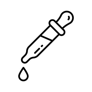 Sıvı dozaj için düzenlenebilir tıbbi damlatıcının simgesi.