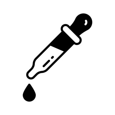 Sıvı doz için düzenlenebilir tıbbi damlaların simgesi..