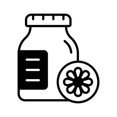 Tıbbi vitamin takviye şişesi sembolü, sağlık hizmeti beslenme