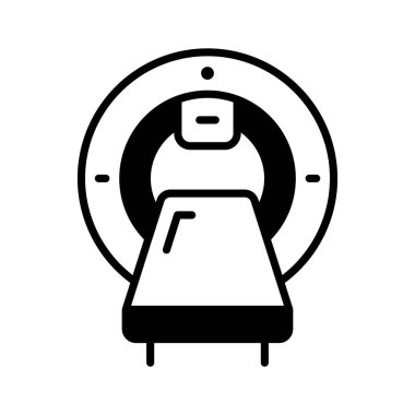 MRI tarama makinesi simgesi, kullanıma hazır