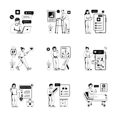 Ellerinizi bu inanılmaz tıbbi ve sağlık sembolleri üzerinde birleştirin.