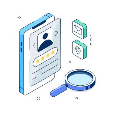 Aday kaynak sürecini vurgulayan ölçeklenebilir bir izometrik illüstrasyon