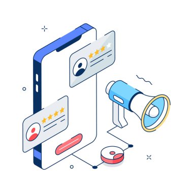 Mobil işe alım sürecinin son derece izometrik bir gösterimi