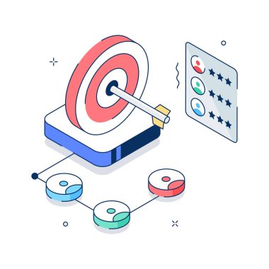 Hedeflenen işe alım stratejisinin bu birinci sınıf izometrik çizimini yakala