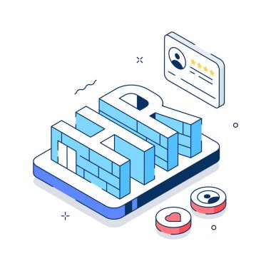 İnsan kaynakları ofisinin kullanışlı bir izometrik çizimi