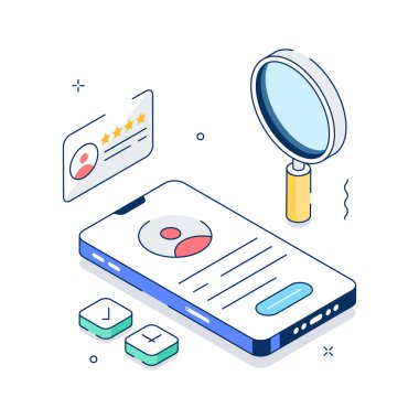 Aday değerlendirme sürecinin ayrıntılı bir izometrik çizimi