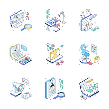 Yaratıcı bir şekilde insan kaynaklarının izometrik çizimlerini oluşturdu.