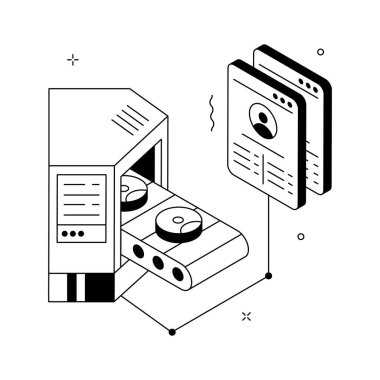 Akıllı işe alım teknolojisinin bu yaratıcı izometrik illüstrasyonunu kontrol edin