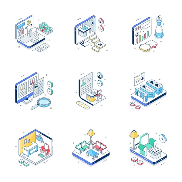 İnsan kaynakları izometrik çizimlerinin bu premium koleksiyonunu al