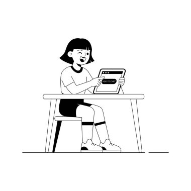 Çevrimiçi alışverişe hazır modern bir kabartma.