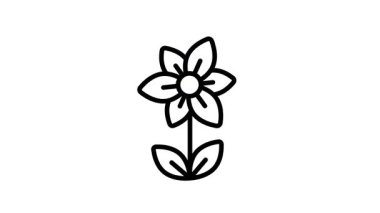 Çiçekli canlandırma ikonu güzelliği, doğayı ve uyumu sembolize eder.