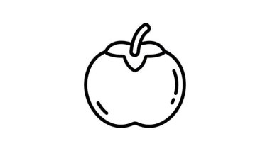 Hurma ağacının canlandırılmış vektör tasarımı, sağlıklı ve organik diyet