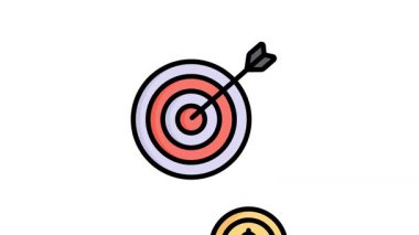 İyi tasarlanmış bir premium düz ana hatlı finansal Goa animasyon ikonu