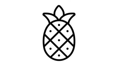 Ananas meyvesinin ana simgesini düzenlemek kolay