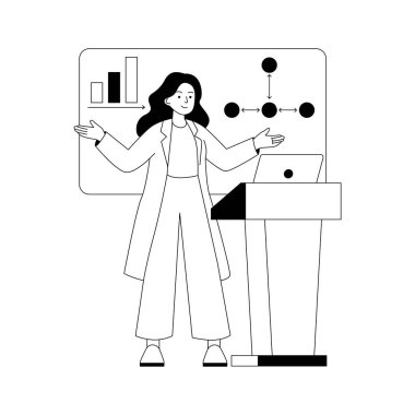Başlangıç sunum toplantısı ve strateji tartışmasının görsel olarak çekici bir tasviri