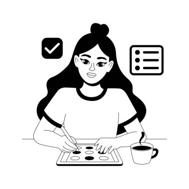 ui ux tasarımcısının düzenlenebilir bir kabartma çizimi