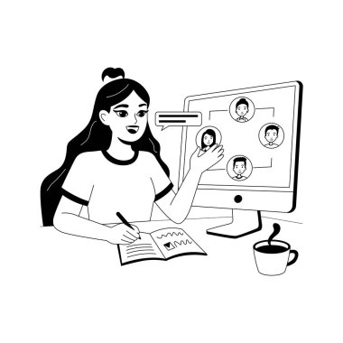 Çevrimiçi takım işbirliği ve iletişiminin büyüleyici bir tasviri