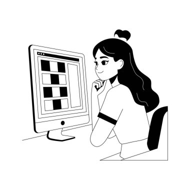 ui tasarımcısının renk paletini seçtiği modern bir kabartma çizimi