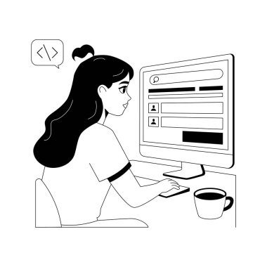 Ön yüzey geliştirici kodlama arayüzünün kabartma çizimini düzenlemek kolay