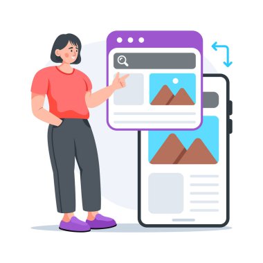 Birden fazla aygıt arasında karşıt web dizaynını gösteren bu inanılmaz düz çizimi yakala