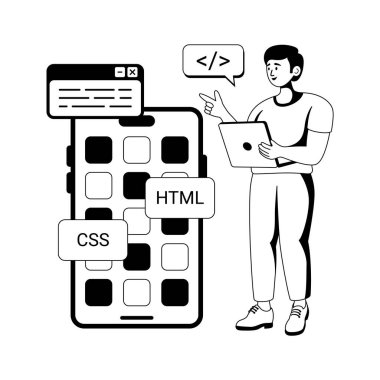 html css web yapısı ve yerleşim gelişiminin modern kabartması
