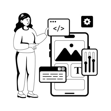 Web sitesinin modaya uygun tasviri ui kişiselleştirme ve düzenleme