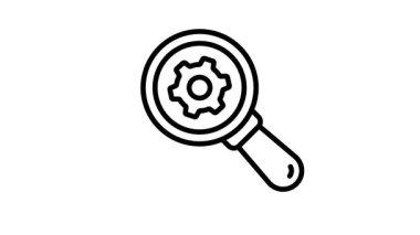 Arama motoru optimizasyonu, modern stilde arama canlandırılmış simge tasarımı ayarlanıyor