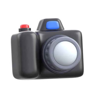 Fotoğraf ve medya temaları için yüksek kaliteli bir 3D fotoğraf makinesi.