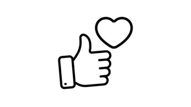 Sosyal medya tepki vektörünü sembolize eden kalp atışı