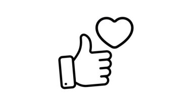 Sosyal medya tepki vektörünü sembolize eden kalp atışı