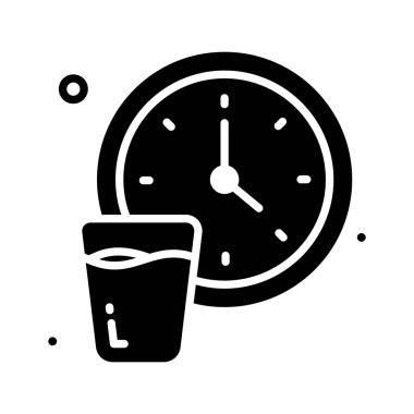 İftar zamanını temsil eden, kullanılmaya hazır bir premium glyph simgesi