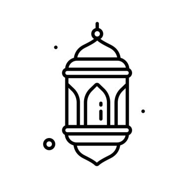 İslam fenerini temsil eden kişiselleştirilebilir bir çizgi simgesi