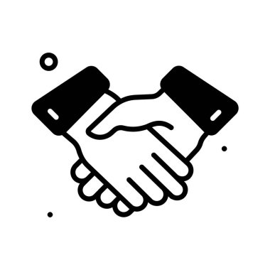 Bayram kutlamaları için el sıkışmayı temsil eden iyi hazırlanmış bir kabartma simgesi