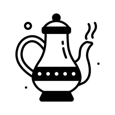 İçmek için Arap çaydanlığını temsil eden modern bir sembol.