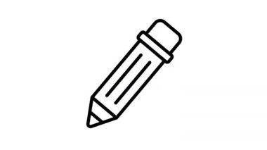 Moda tasarım tarzında, vektör kullanmaya hazır kurşun kalemin inanılmaz bir canlandırma simgesi