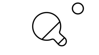 Masa tenisi, modern tarzda düzenlenebilir masa tenisi ikonu.