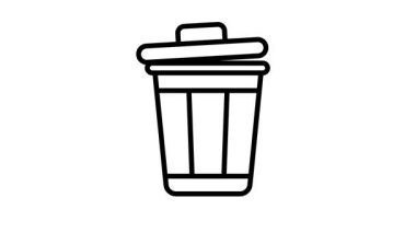 Modern tasarım tarzında çöp kutusunun bu muhteşem animasyon ikonunu alın
