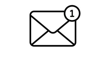 İleti uyarımlı canlandırma simgesi tasarımı, vektör kullanmaya hazır