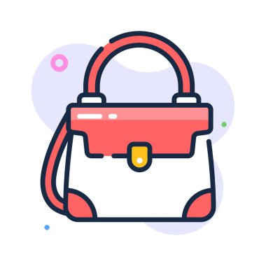 Kadınlar Günü kutlamaları için el çantasının modern taslak simgesi