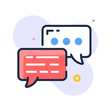 Kadınlar Günü için ana hatlı sohbet simgesini kullanmaya hazır