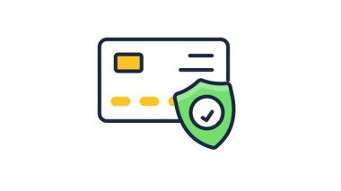 Güvenli ödeme canlandırma simgesi güvenli işlemleri ve çevrimiçi para korumasını sembolize ediyor