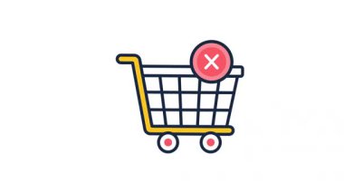 Yaratıcı olarak tasarlanmış bu boş el arabasının canlandırılmış simgesini düz taslak biçiminde alın