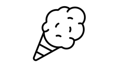 Burada düzenlenebilir bir çizgi var. Kar külahının canlandırılmış simgesi.